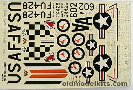 Microscale 1/32 F-86 Sabre USAF and Australian Decals 1/32 for Haseagwa Kit plastic model kit